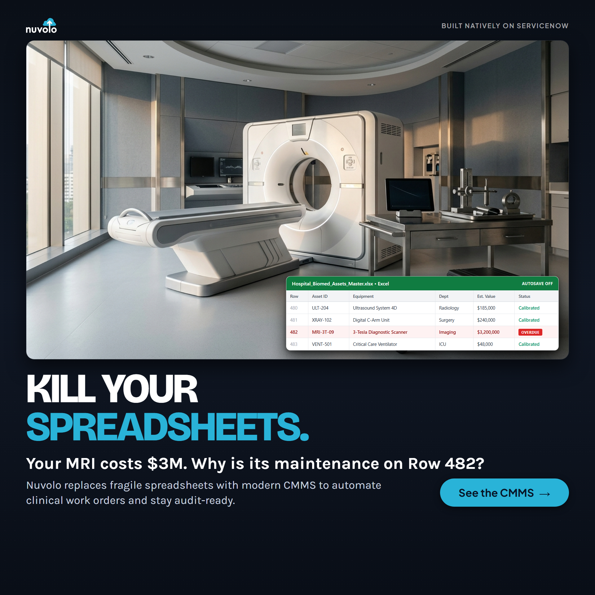 Nuvolo ad: Kill Your Spreadsheets